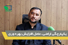 یکپارچگی اراضی، عامل افزایش بهره وری