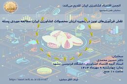 اطلاعیه وبینار نقش فن‌آوریی‌های نوین در زنجیره ارزش محصولات کشاورزی با مطالعه موردی پسته 